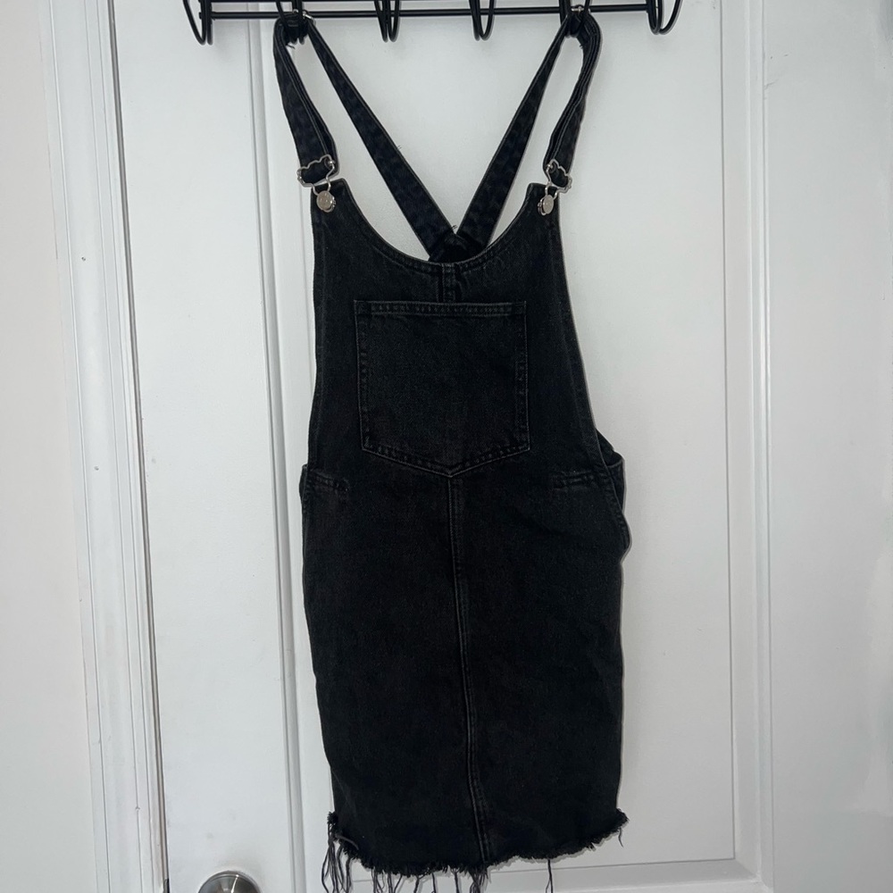 Zara Black Overalls Dress